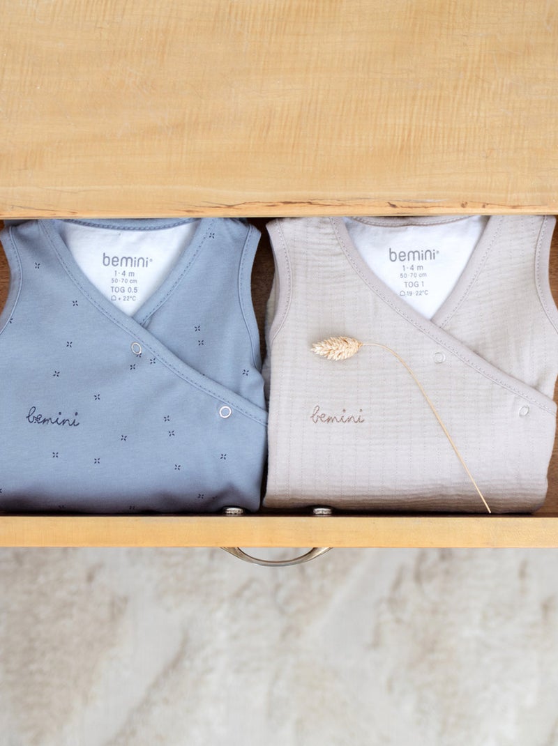 Bemini Gigoteuse sans manches Jersey d’été Bleu gris - Kiabi
