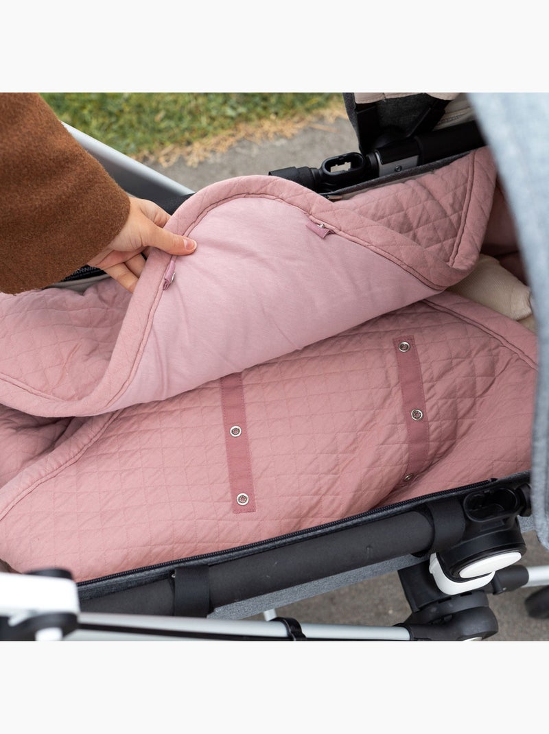 Bemini Nid d'ange BISIDE ouatiné Pady quilted et jersey Rose foncé - Kiabi