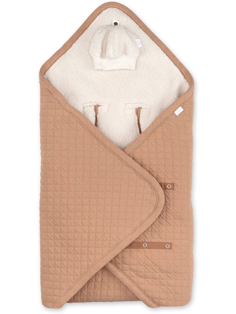 Bemini Nid d'ange BISIDE ouatiné Pady quilted et teddy - Beige clair ...