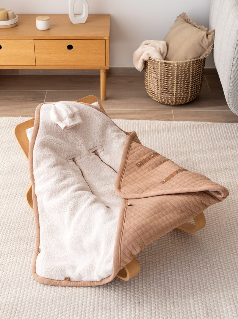 Bemini Nid d'ange BISIDE ouatiné Pady quilted et teddy Beige clair - Kiabi