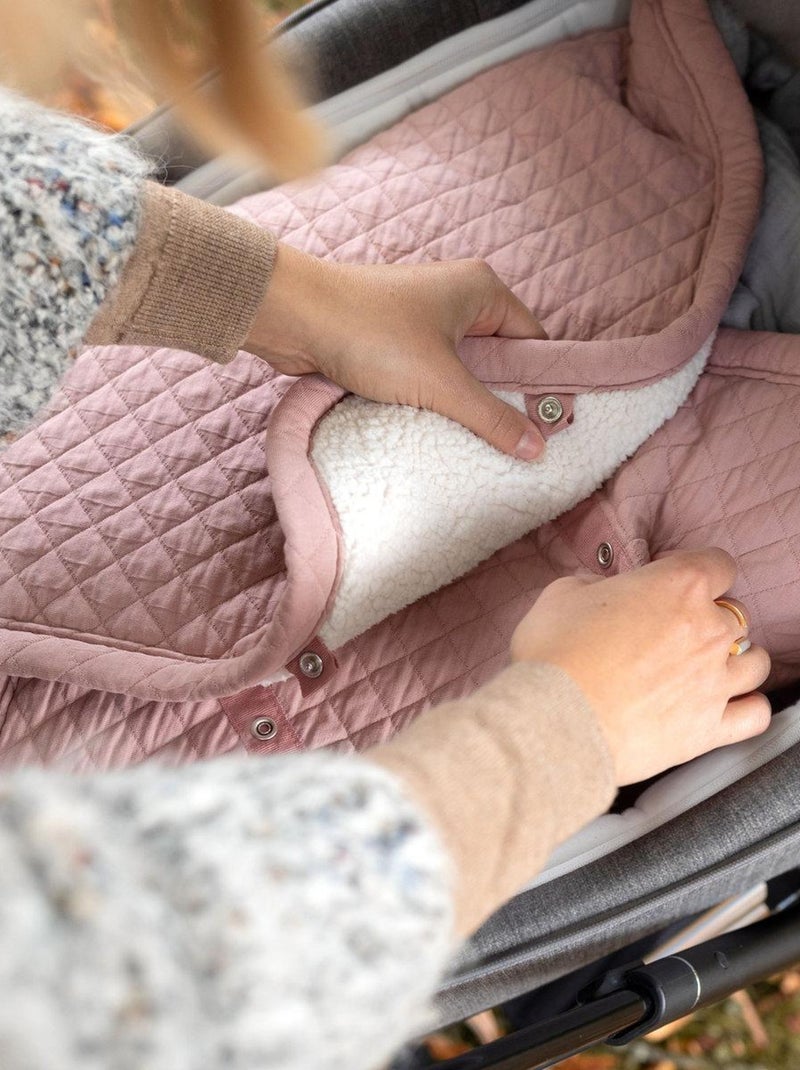 Bemini Nid d'ange BISIDE ouatiné Pady quilted et teddy Rose foncé - Kiabi