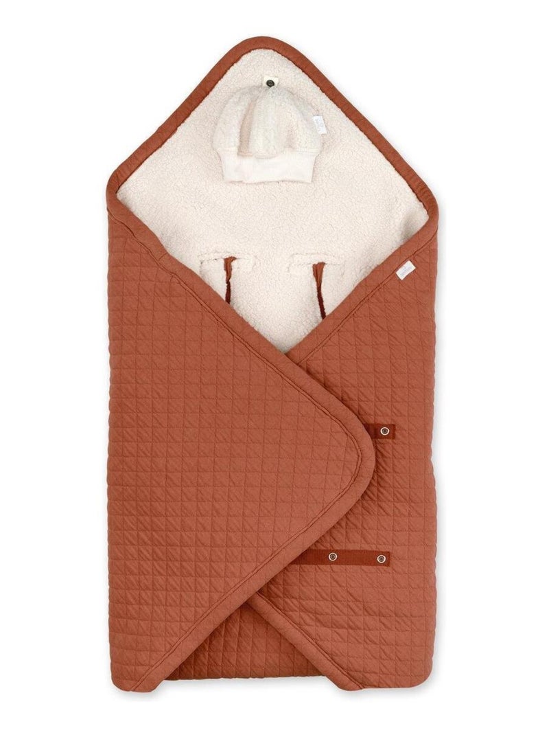 Bemini Nid d'ange BISIDE ouatiné Pady quilted et teddy Rouge brique - Kiabi