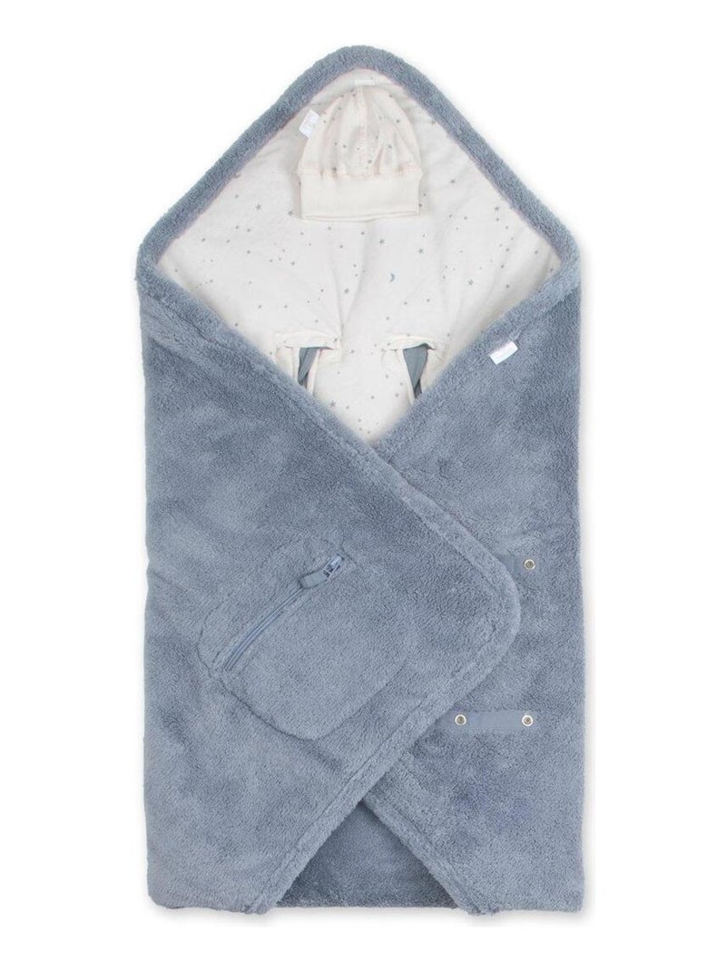 Bemini Nid d'ange BISIDE ouatiné Pady softy et jersey Bleu ardoise - Kiabi