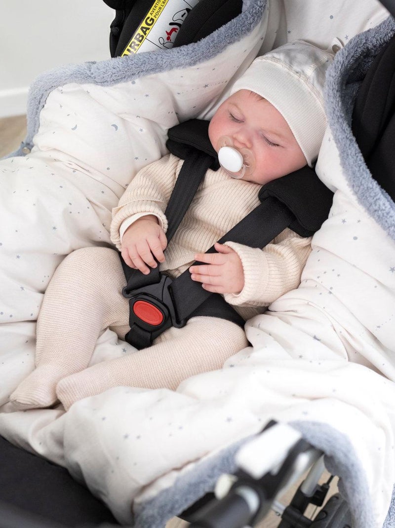 Bemini Nid d'ange BISIDE ouatiné Pady softy et jersey Bleu ardoise - Kiabi