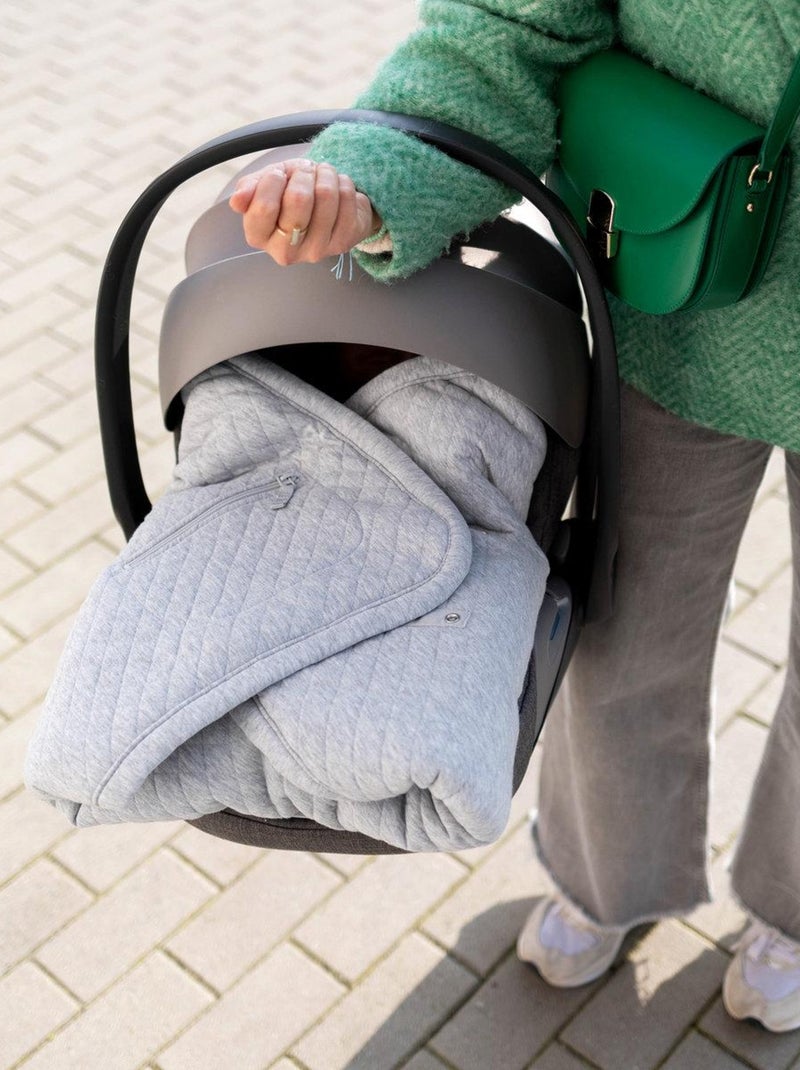 Bemini Nid d'ange BISIDE ouatiné Quilted et pady jersey Gris chiné - Kiabi