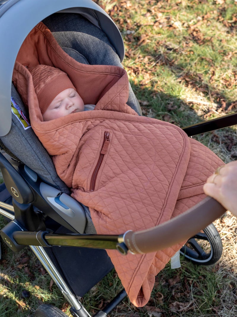 Bemini Nid d'ange BISIDE ouatiné Quilted et pady jersey Rouge brique - Kiabi