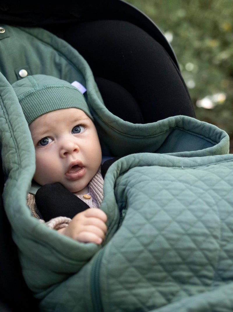 Bemini Nid d'ange BISIDE ouatiné Quilted et pady jersey Vert - Kiabi