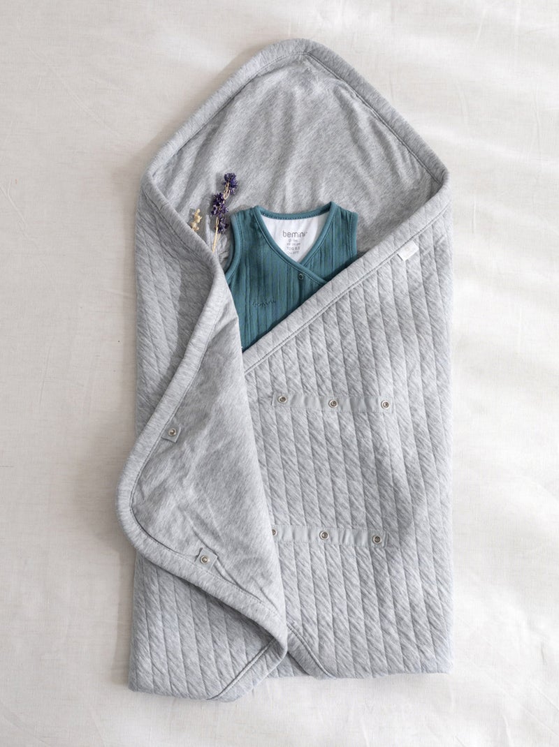 Bemini Nid d'ange BISIDE Quilted et Jersey Gris chiné - Kiabi