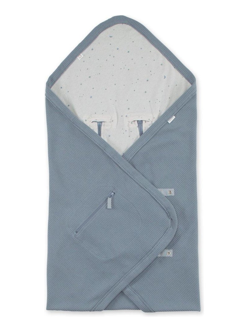 Bemini Nid d'ange BISIDE Waffle bio et jersey Bleu gris - Kiabi