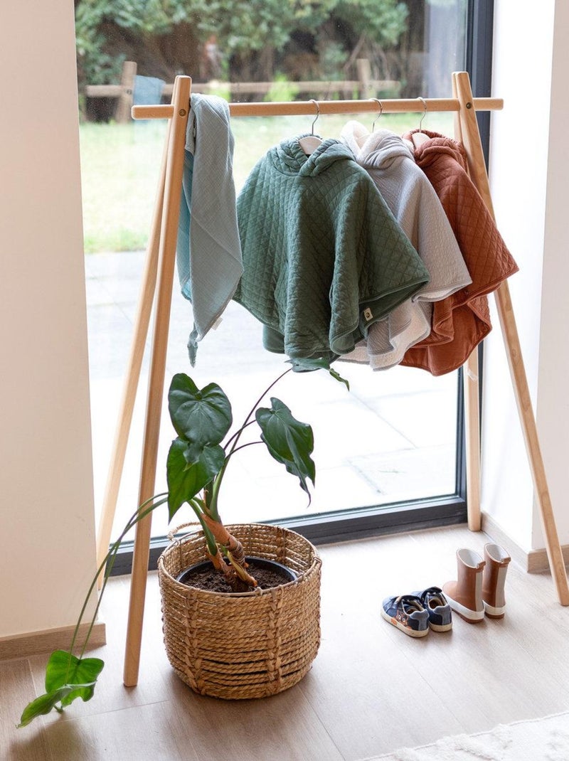 Bemini Poncho de voyage Pady Quilted et jersey Rouge brique - Kiabi