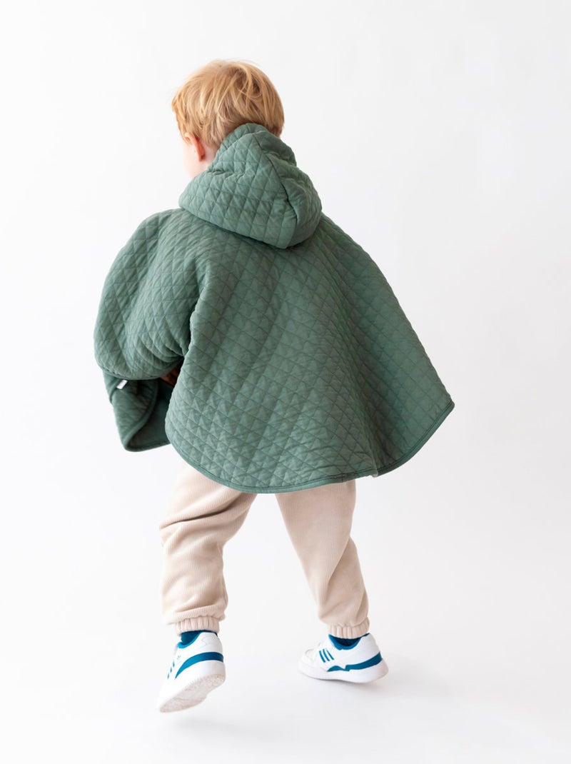Bemini Poncho de voyage Pady Quilted et jersey Vert forêt - Kiabi