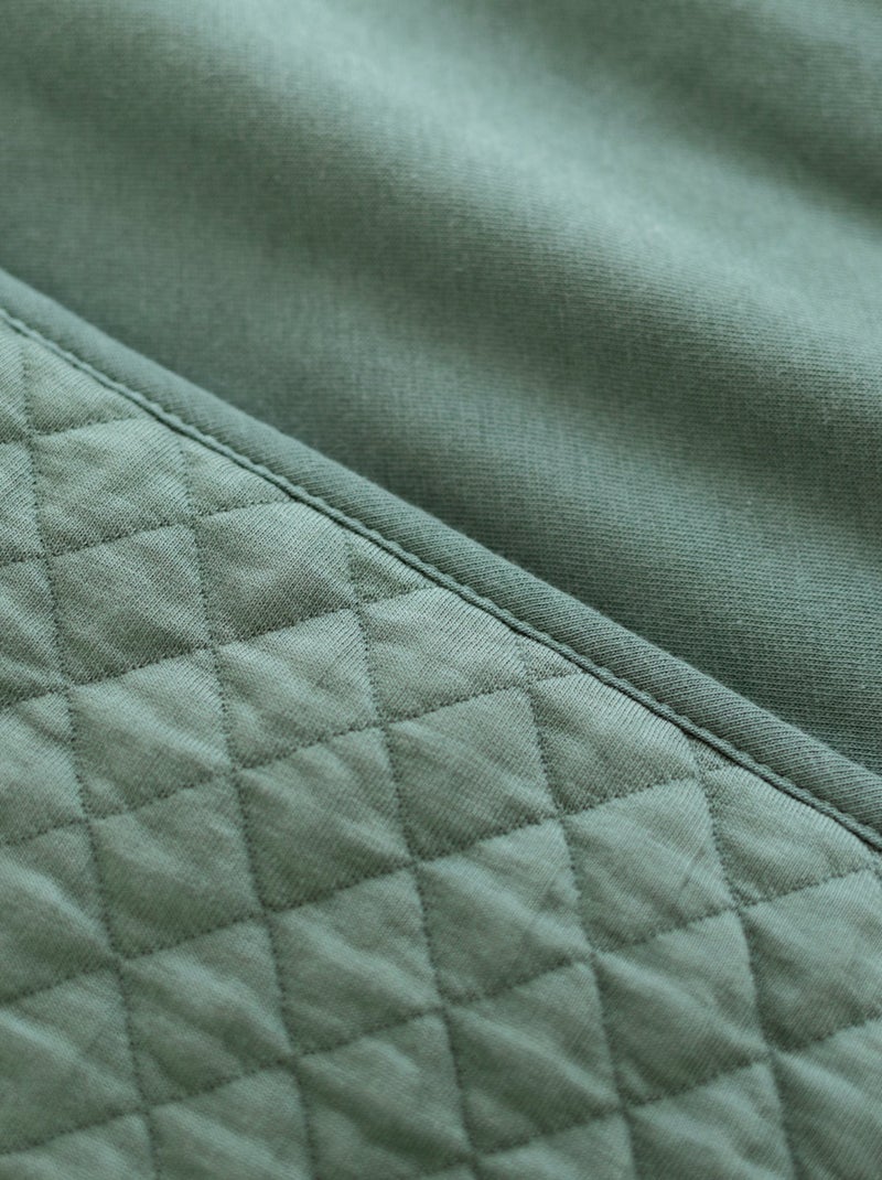 Bemini Poncho de voyage Pady Quilted et jersey Vert forêt - Kiabi