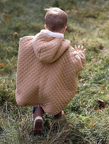 Bemini Poncho de voyage Pady quilted et teddy