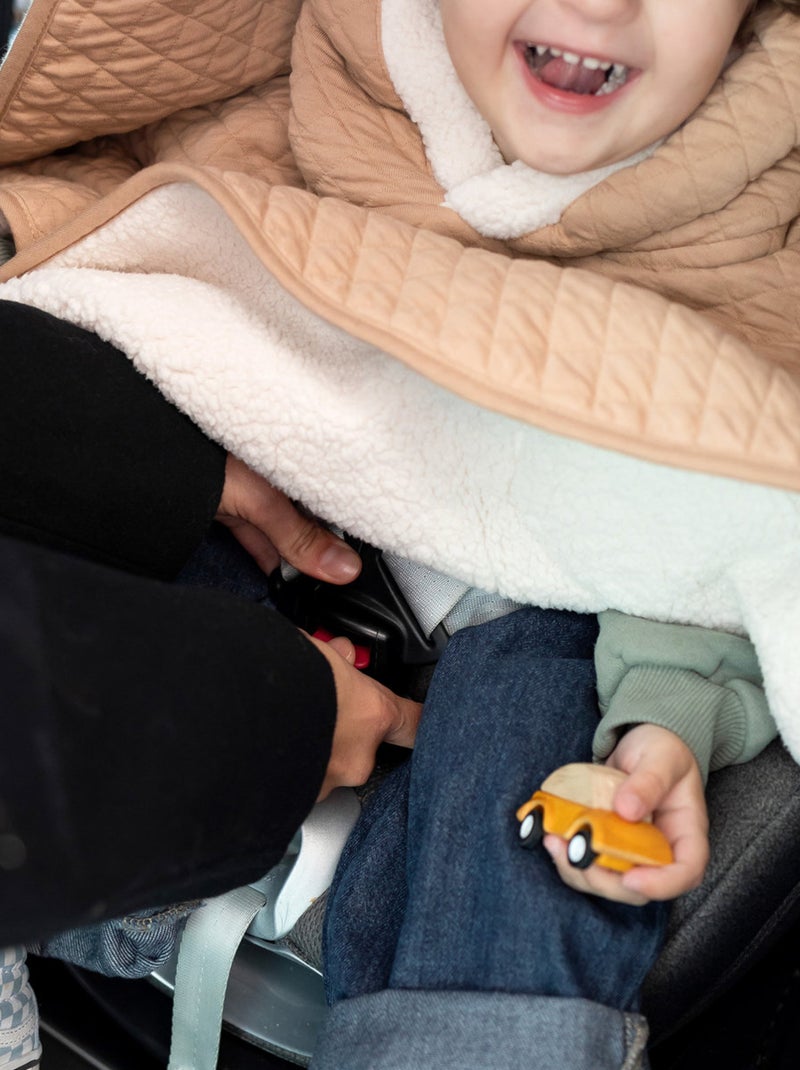 Bemini Poncho de voyage Pady quilted et teddy Beige clair - Kiabi