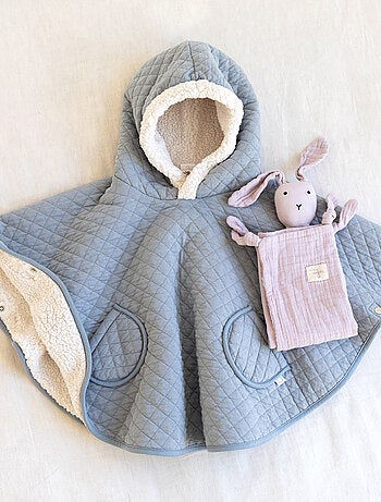 Bemini Poncho de voyage Pady quilted et teddy