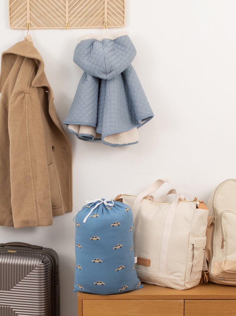 Bemini Poncho de voyage Pady quilted et teddy Bleu ardoise - Kiabi