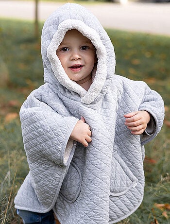Bemini Poncho de voyage Pady quilted et teddy