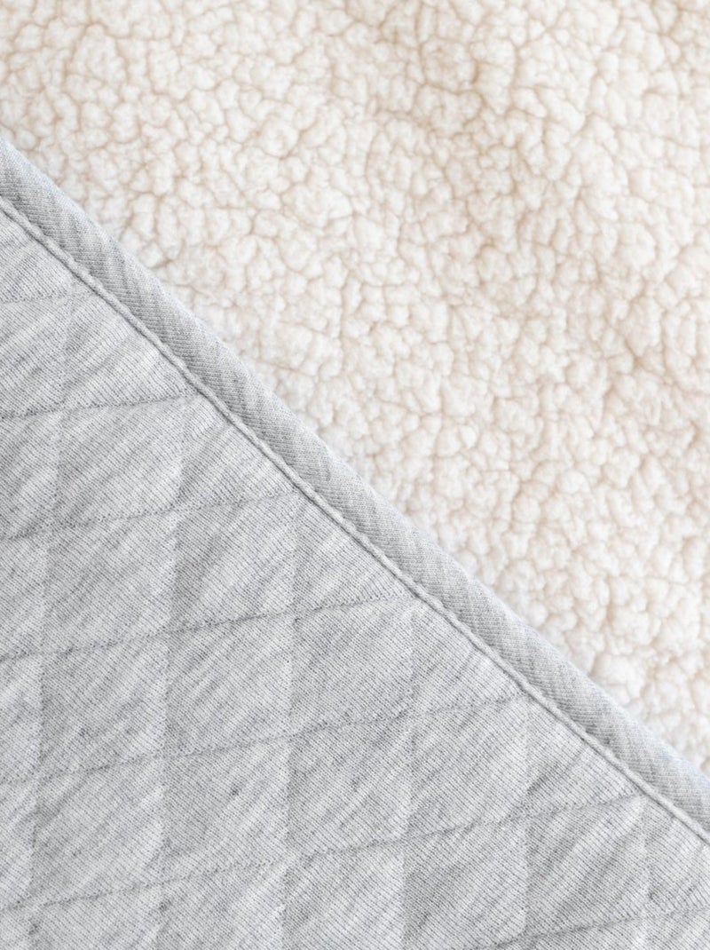 Bemini Poncho de voyage Pady quilted et teddy Gris chiné - Kiabi