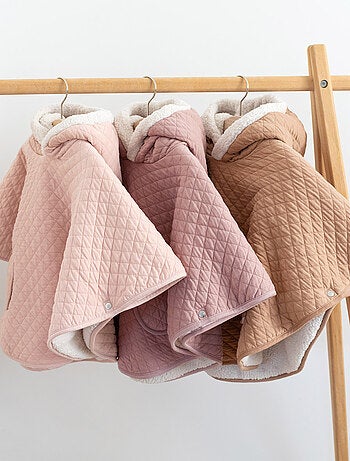 Bemini Poncho de voyage Pady quilted et teddy