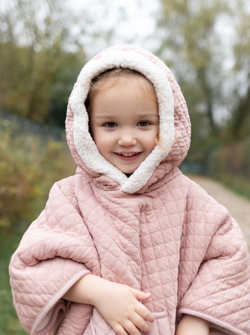 Bemini Poncho de voyage Pady quilted et teddy Rose foncé - Kiabi