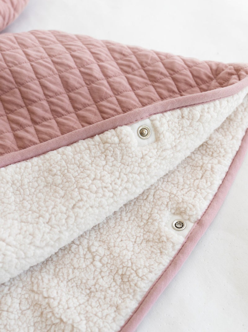 Bemini Poncho de voyage Pady quilted et teddy Rose foncé - Kiabi