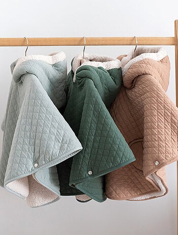 Bemini Poncho de voyage Pady quilted et teddy