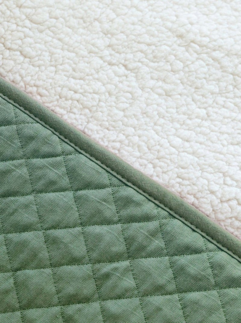 Bemini Poncho de voyage Pady quilted et teddy Vert forêt - Kiabi