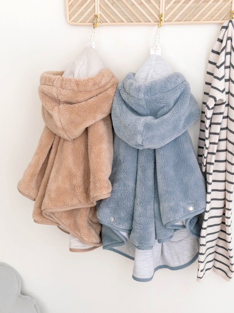 Bemini Poncho de voyage Softy et jersey Bleu ardoise - Kiabi