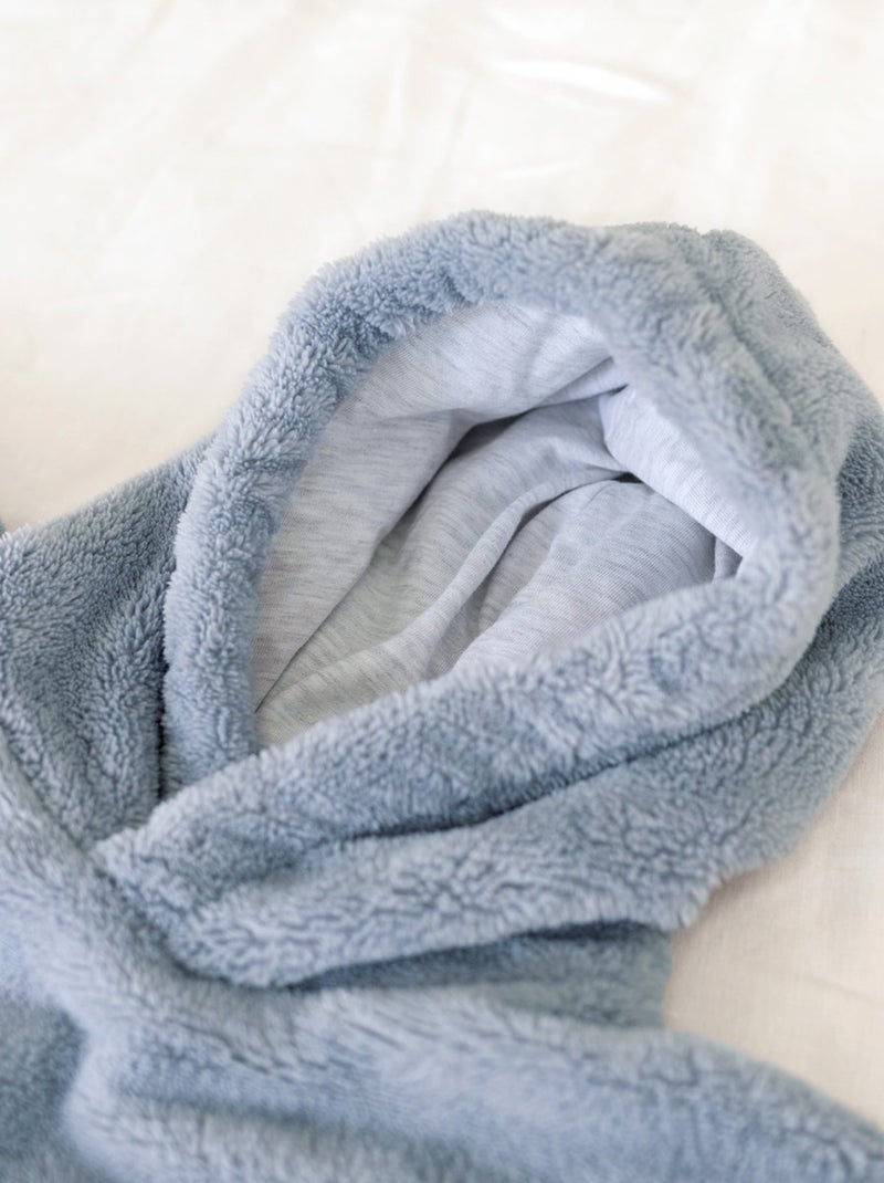 Bemini Poncho de voyage Softy et jersey Bleu ardoise - Kiabi