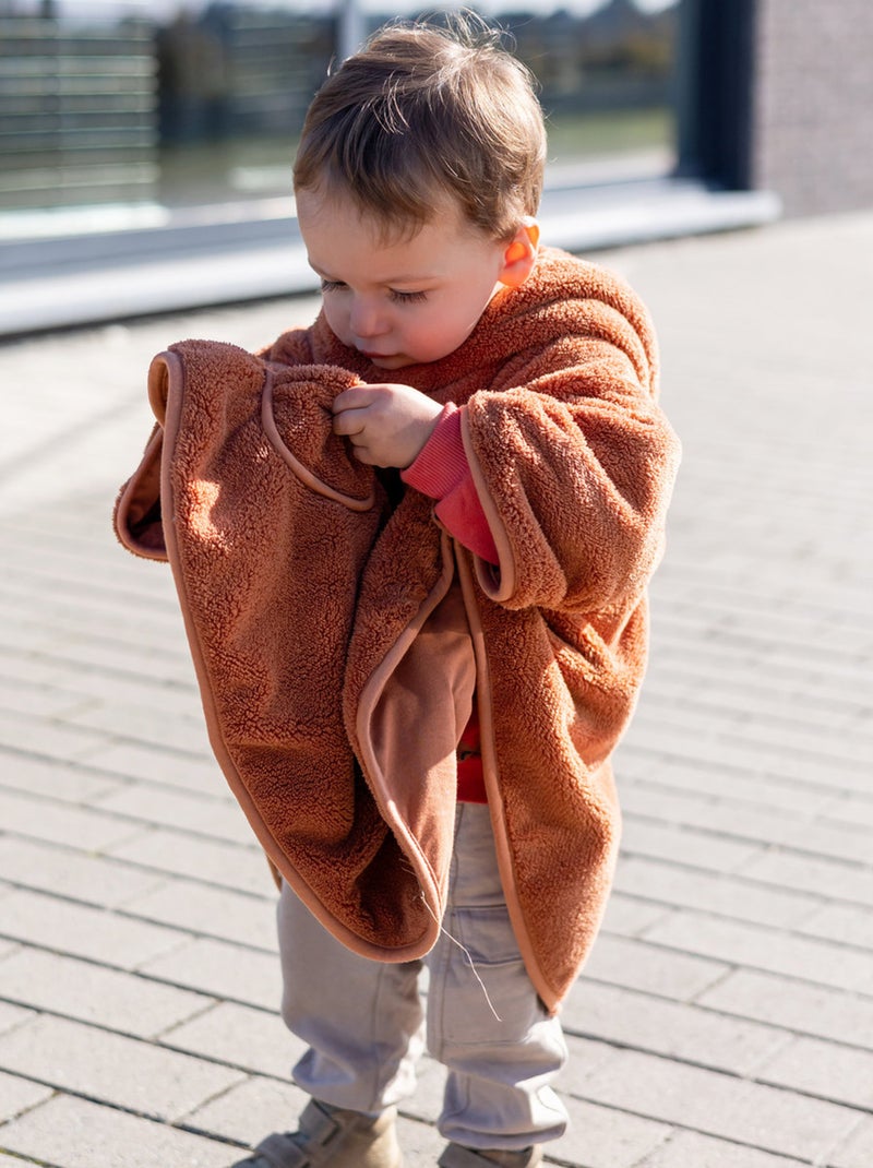 Bemini Poncho de voyage Softy et jersey Marron noisette - Kiabi