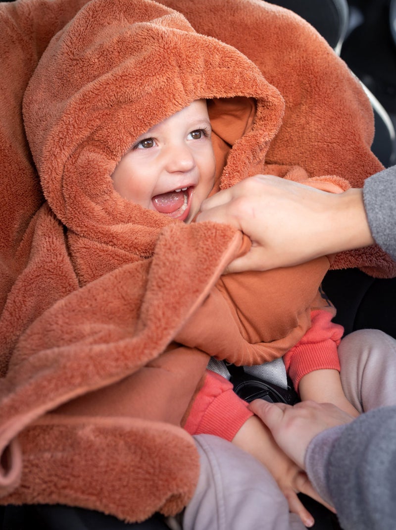 Bemini Poncho de voyage Softy et jersey Marron noisette - Kiabi