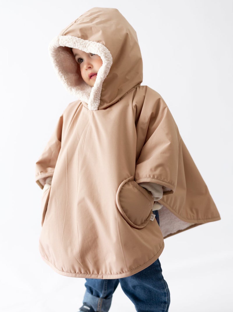 Bemini Poncho de voyage Waterproof et teddy Beige - Kiabi