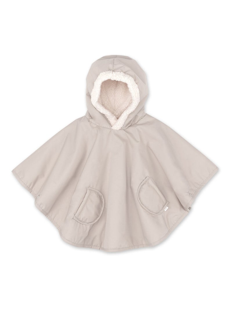 Bemini Poncho de voyage Waterproof et teddy Ecru - Kiabi
