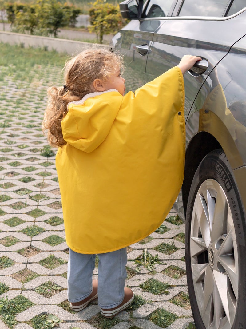 Bemini Poncho de voyage Waterproof et teddy Jaune fluo - Kiabi