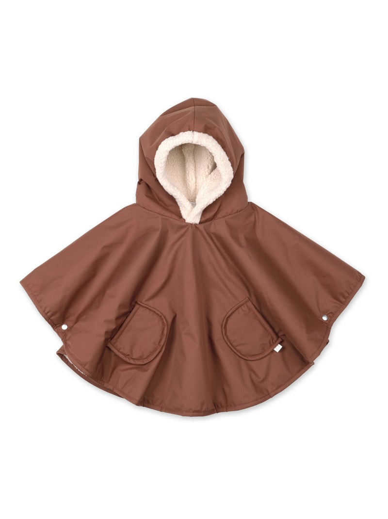 Bemini Poncho de voyage Waterproof et teddy Marron chocolat - Kiabi