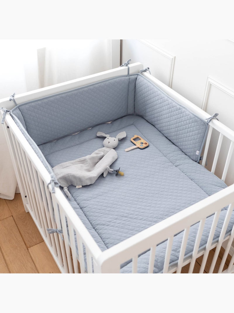 Bemini Tapis de parc et jeu Confort matelassé Bleu ardoise - Kiabi