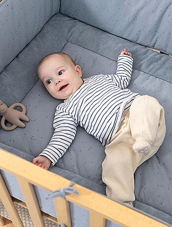 Bemini Tapis de parc et jeu Pady jersey et bambou