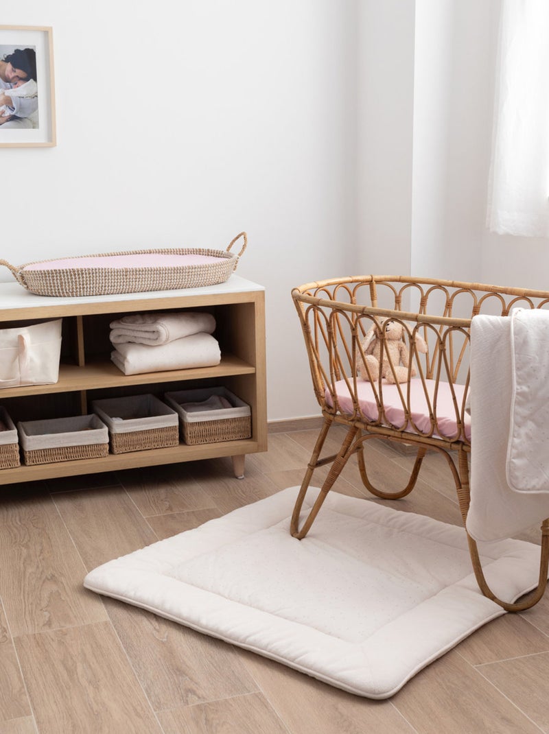 Bemini Tapis de parc et jeu Pady jersey et bambou Crème - Kiabi