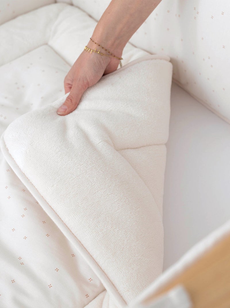 Bemini Tapis de parc et jeu Pady jersey et bambou Crème - Kiabi