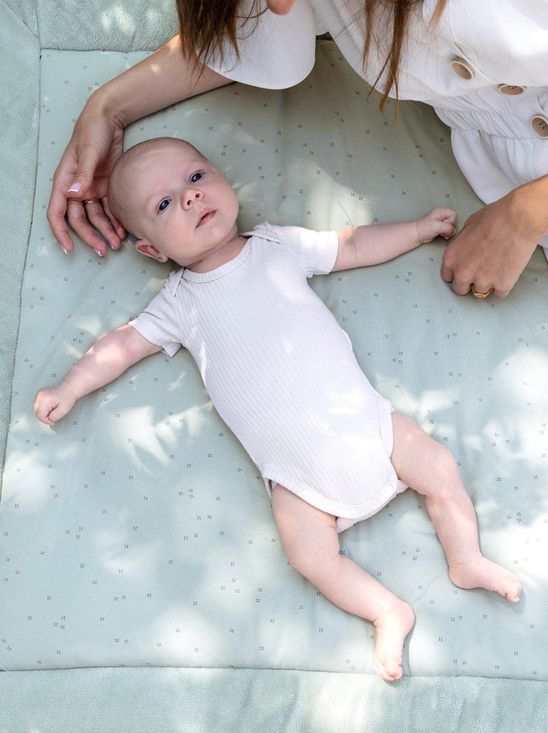 Bemini Tapis de parc et jeu Pady Jersey et bambou Vert chèvrefeuille - Kiabi