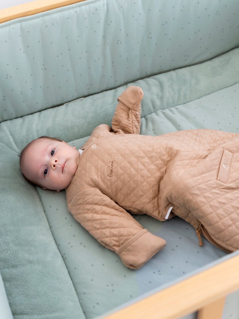 Bemini Tapis de parc et jeu Pady jersey et bambou Vert chèvrefeuille - Kiabi