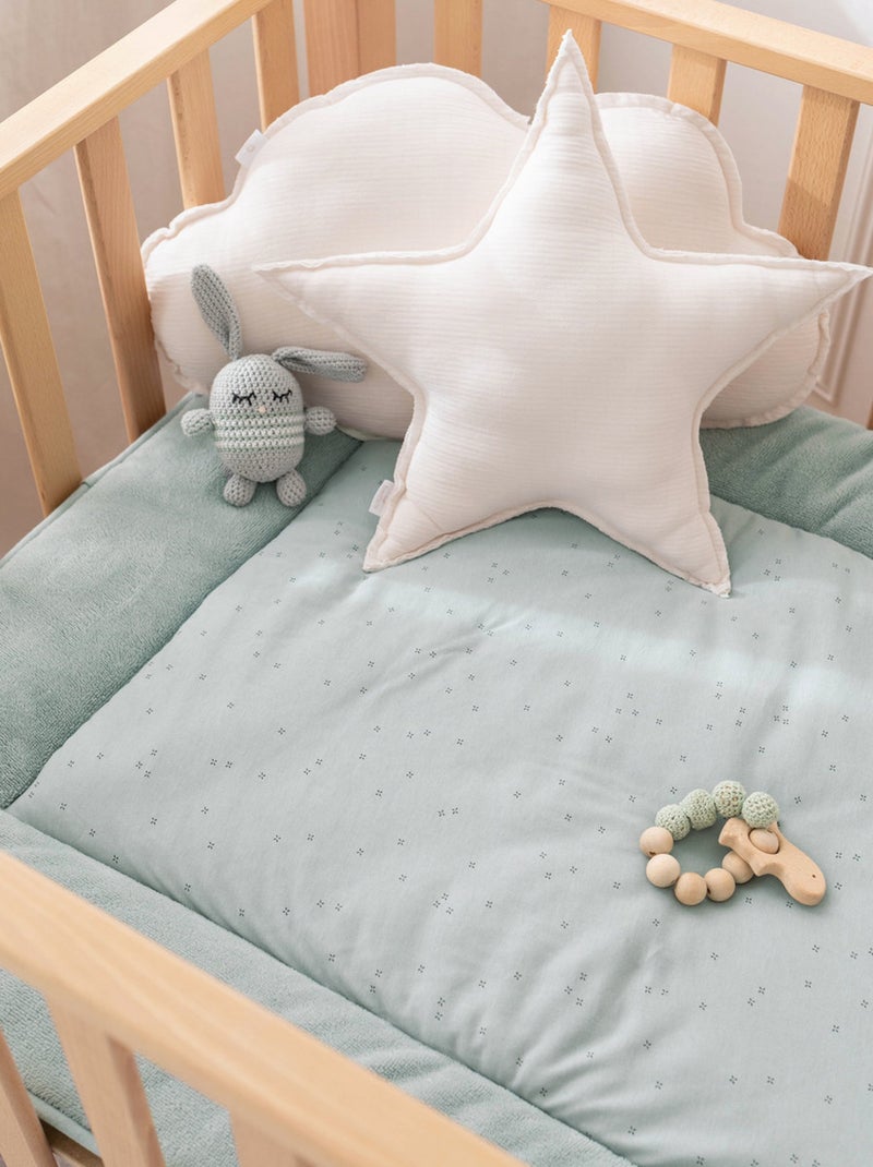 Bemini Tapis de parc et jeu Pady jersey et bambou Vert chèvrefeuille - Kiabi