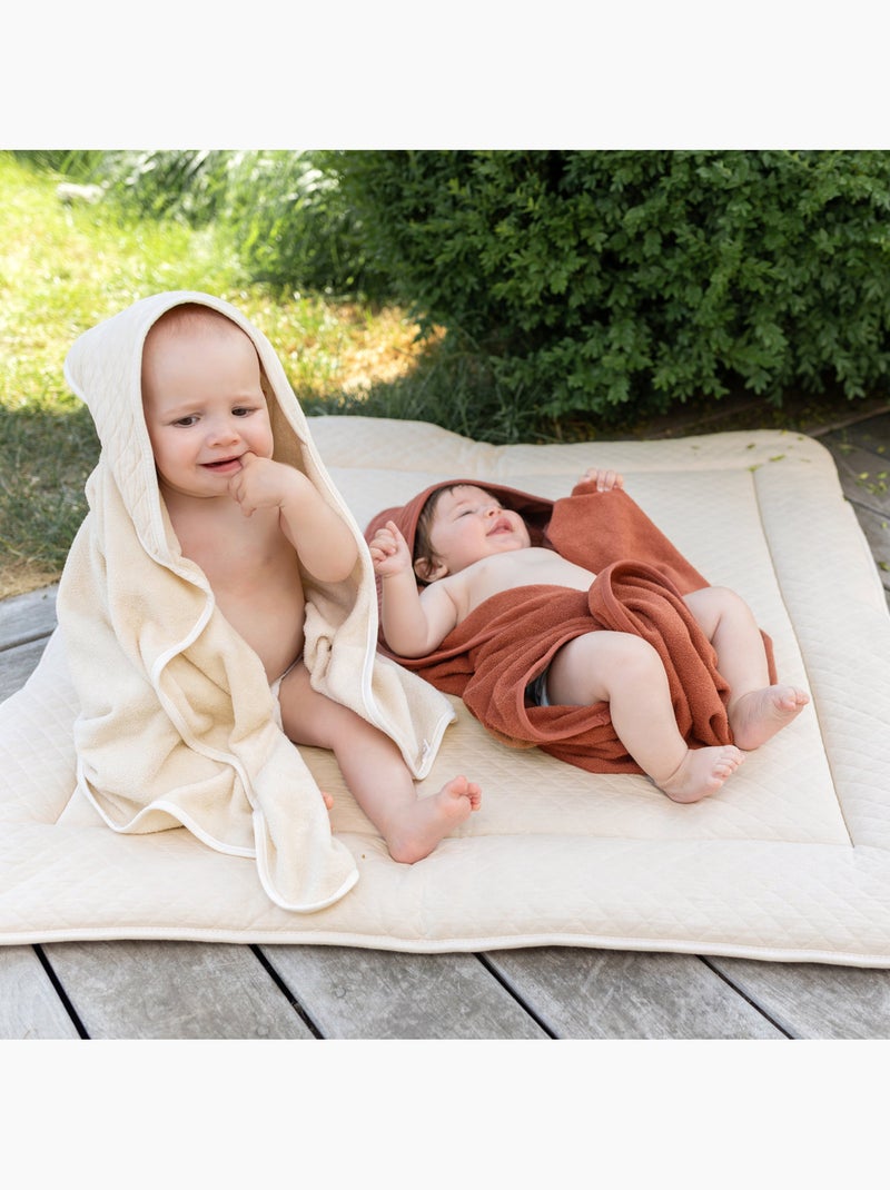Bemini Tapis de parc et jeu Pady quilted jersey Beige coquille - Kiabi