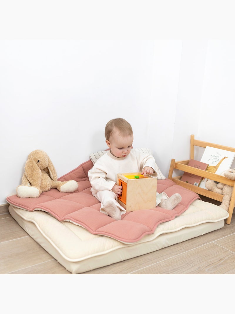 Bemini Tapis de parc et jeu Pady quilted jersey Beige coquille - Kiabi