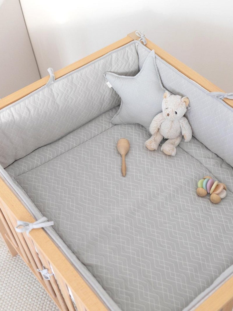 Bemini Tapis de parc et jeu Pady quilted jersey et jersey Gris - Kiabi