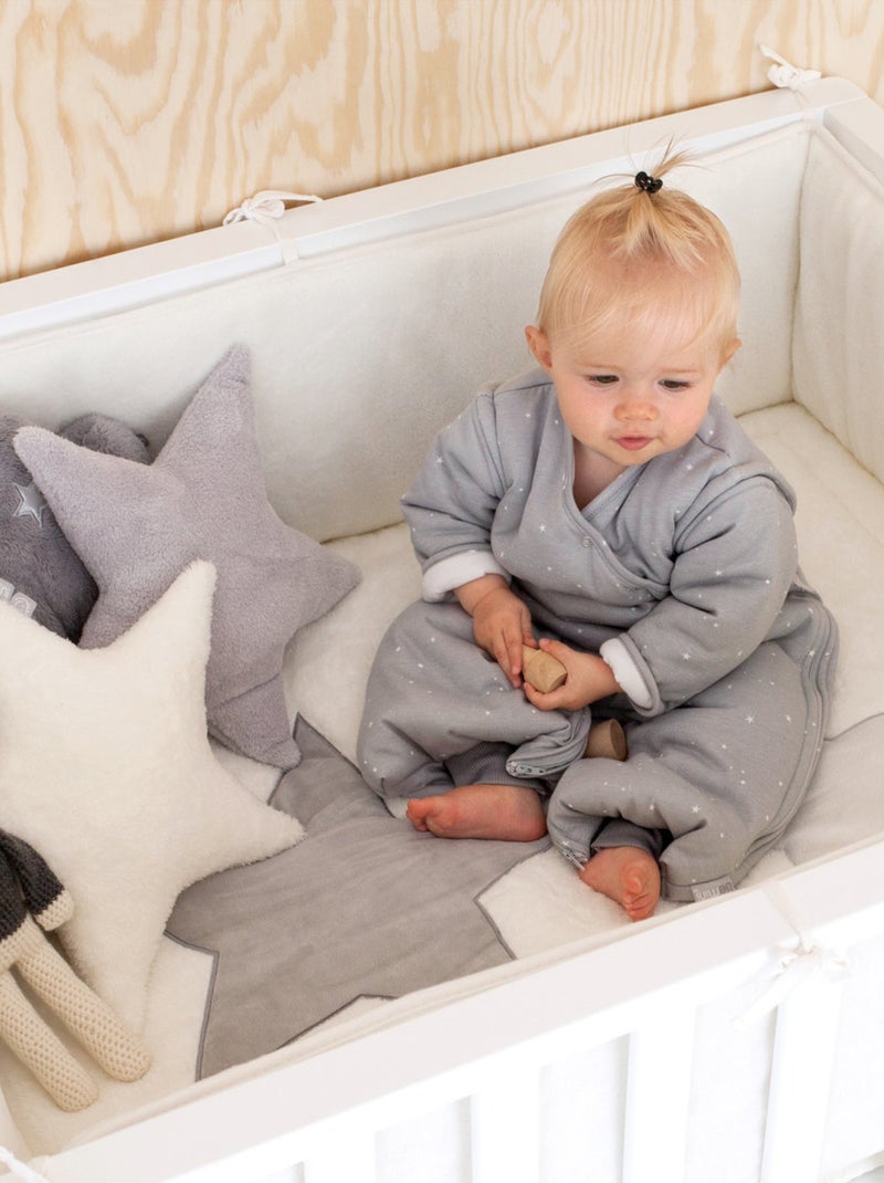 Bemini Tapis de parc et jeu Pady softy et terry Blanc Gris - Kiabi