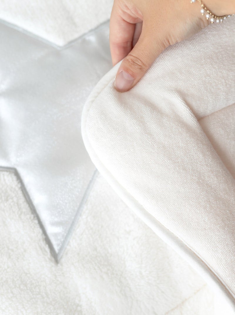 Bemini Tapis de parc et jeu Pady softy et terry Blanc Gris - Kiabi