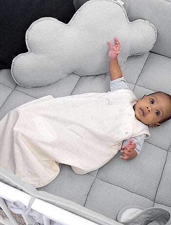 Tapis de parc pour bébé tapis de jeu en coton - Gris foncé - Kiabi