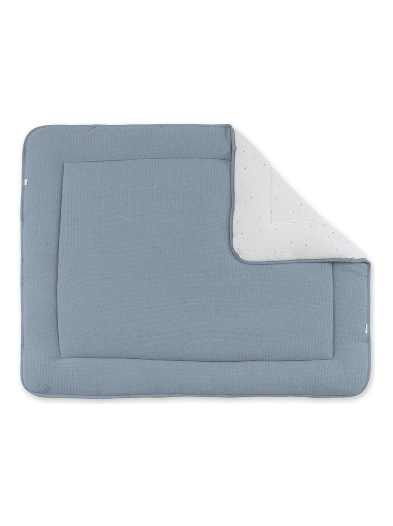 Bemini Tapis de parc et jeu Pady waffle Bio et jersey Bio Bleu ardoise - Kiabi