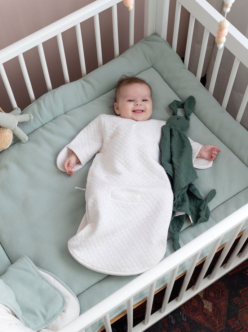 Bemini Tapis de parc et jeu Pady waffle Bio et jersey Bio Vert chèvrefeuille - Kiabi